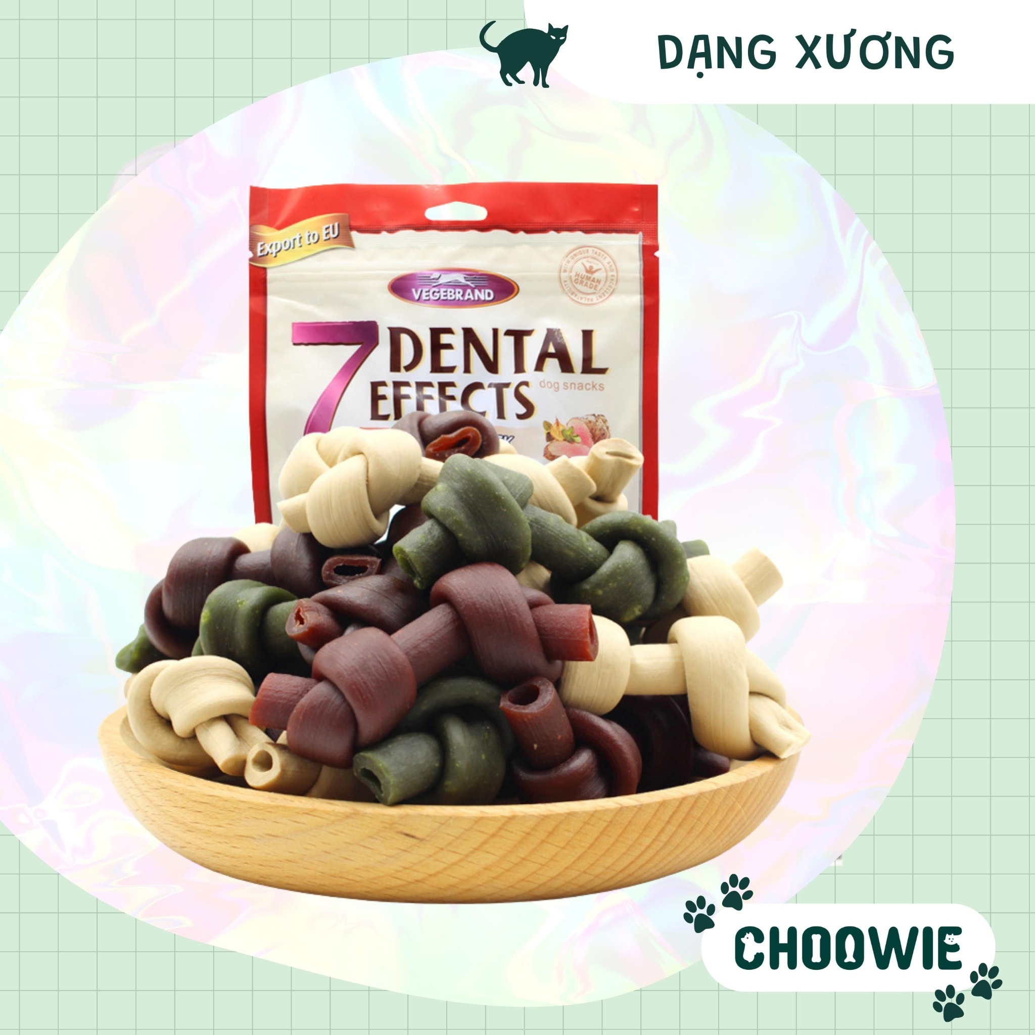 Thanh gặm 7 Dental Effects 160 gram sạch răng cho chó