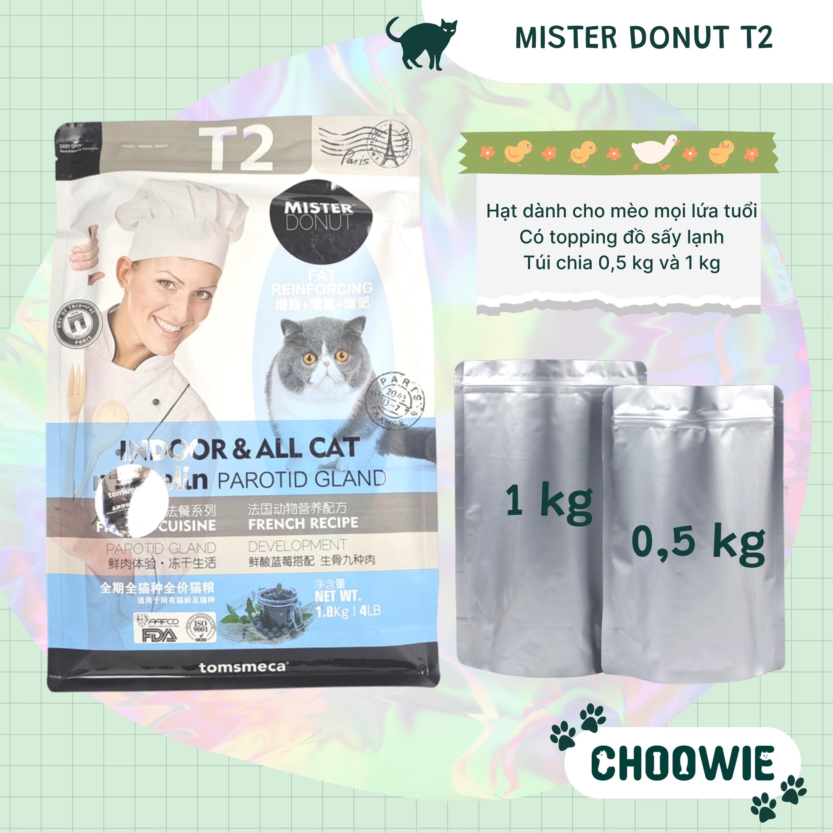 Hạt Mister Donut chiết 500g