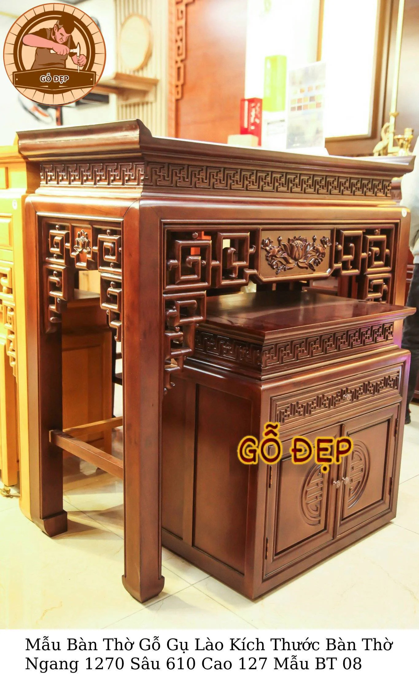 Mẫu bàn thờ tủ thờ đứng đẹp, cao cấp tại Đồ Gỗ Đào Gia 