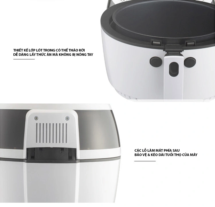 Nồi chiên không dầu Nine shield KB 6001M