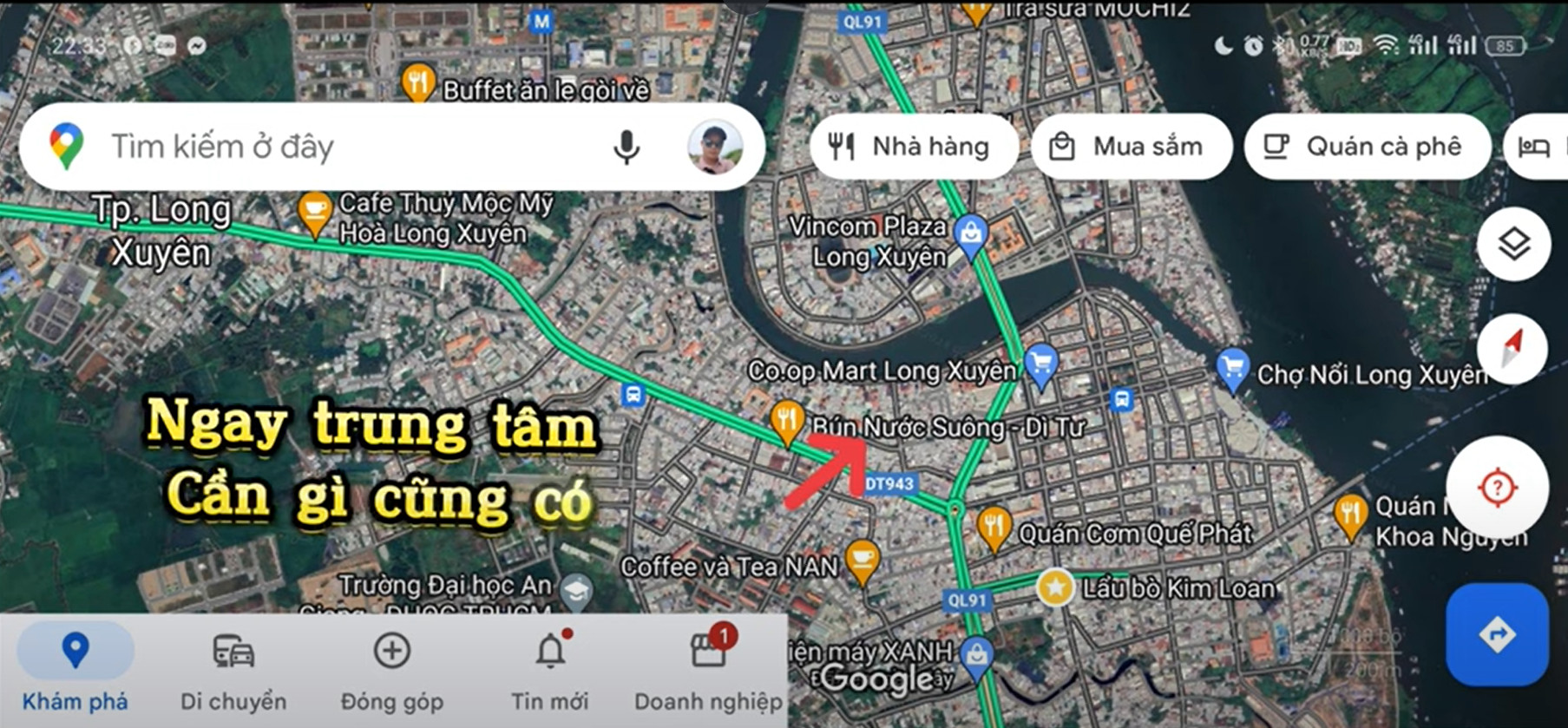 Nền Trung Tâm thành phố Long Xuyên - An Giang lộ 🚘Oto giá mềm chỉ : 1 tỷ 350