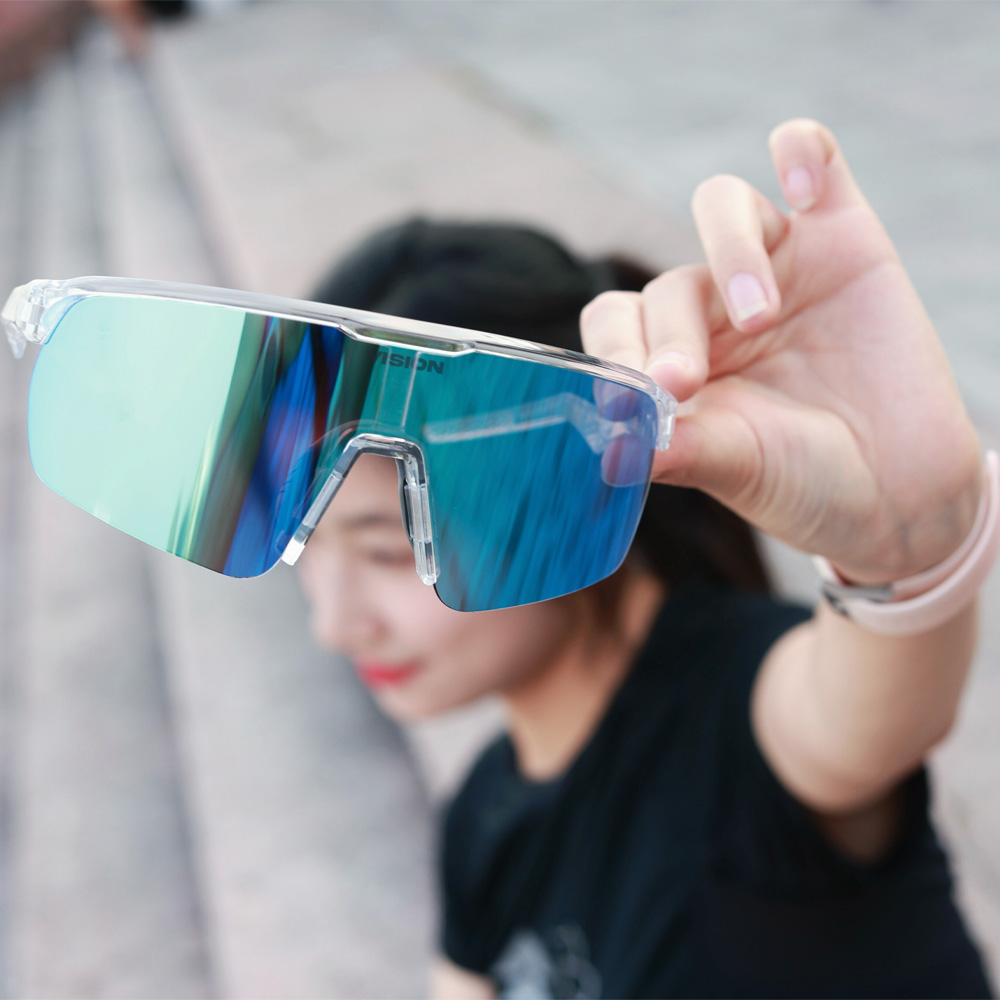 Kính thể thao Vision Aura - Bright & Transparent / Full Revo Ice Blue