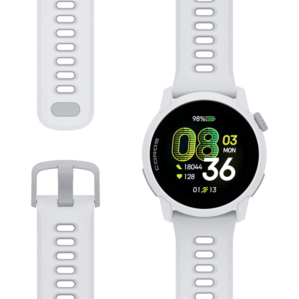 Đồng hồ GPS thể thao Coros Pace 4 - White Silicon