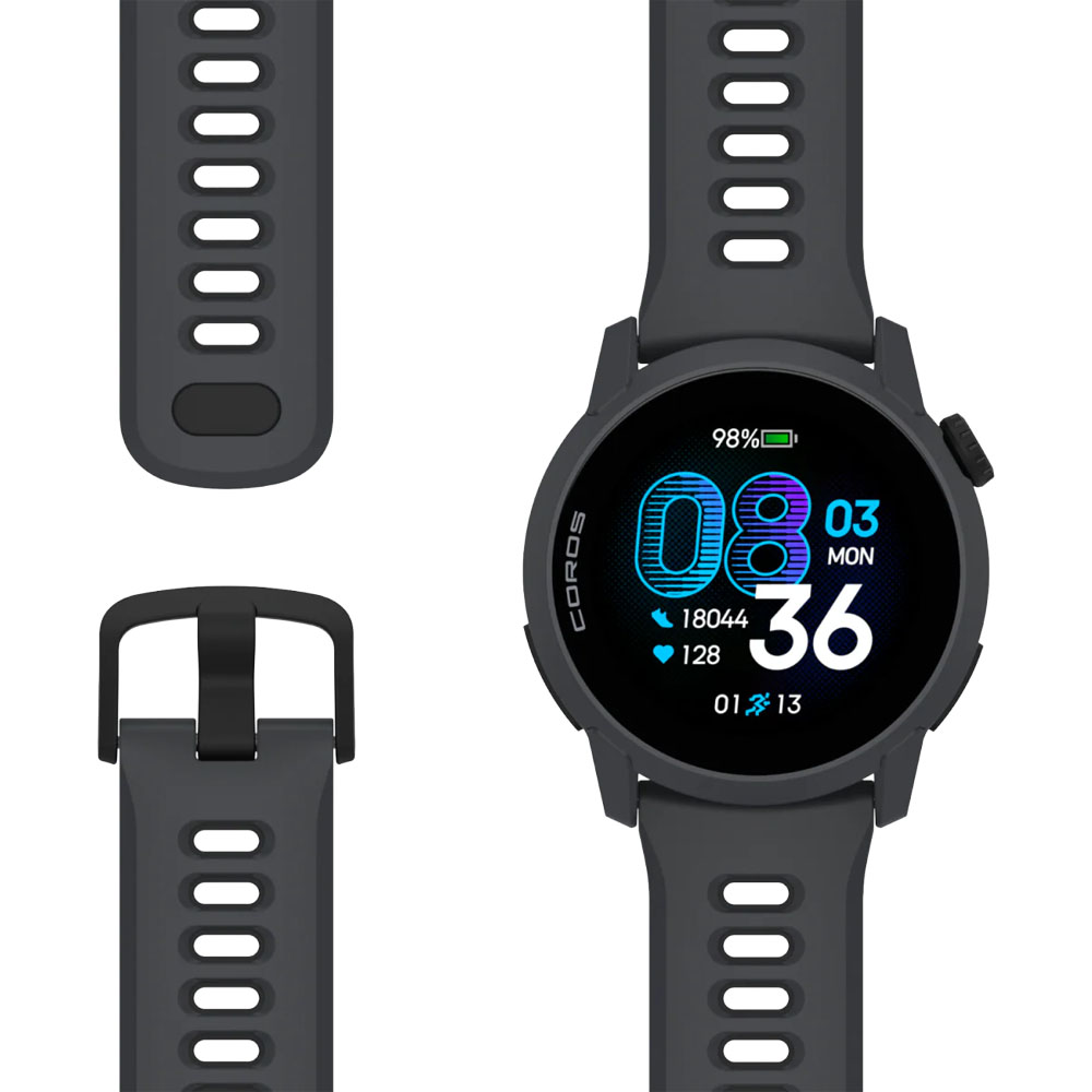 Đồng hồ GPS thể thao Coros Pace 4 - Black Silicon