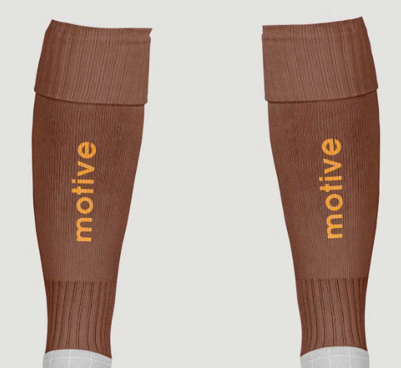 Tất/ Vớ ống chân bóng đá Motive - Màu Nâu