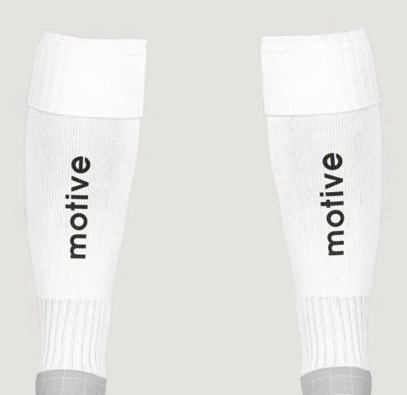 Tất/ Vớ ống chân bóng đá Motive - Màu Trắng
