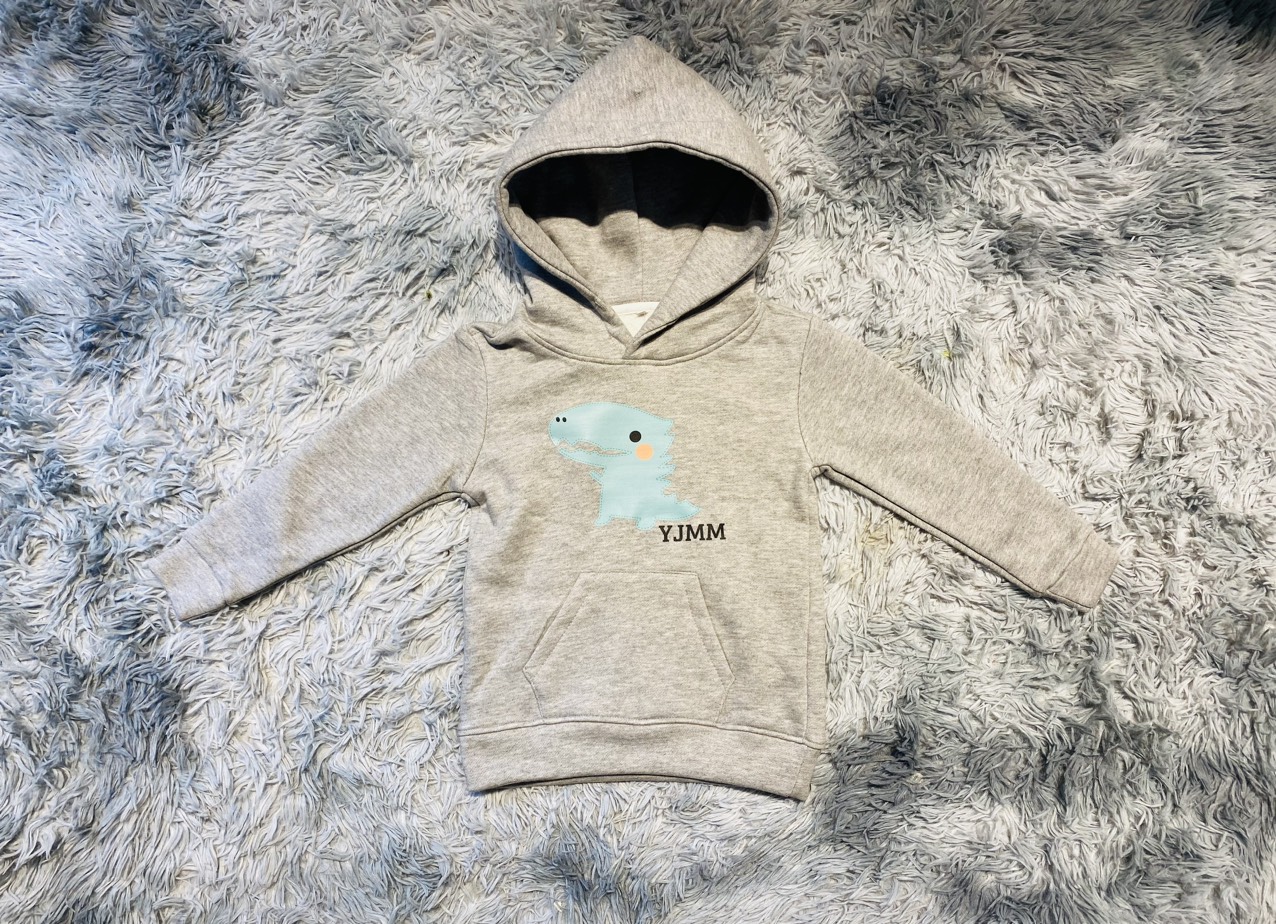 Áo khoác nỉ hoodie cho bé in hình khủng long,thời trang thu đông dành cho bé từ 2 đến 7 tuổi