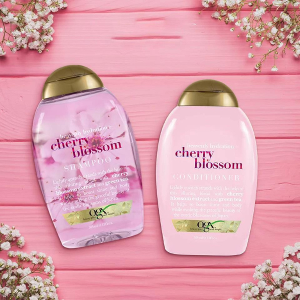 OGX Dầu gội heavenly hydration + cherry blossom shampoo 385ml (IP01)
