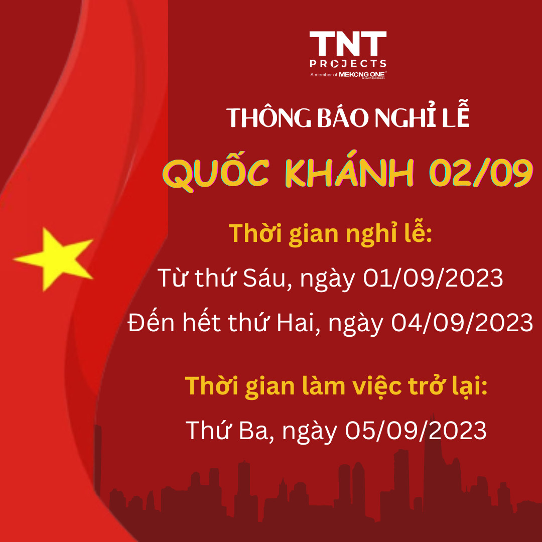 Thông báo nghỉ Lễ Quốc Khánh 02/09 năm 2023