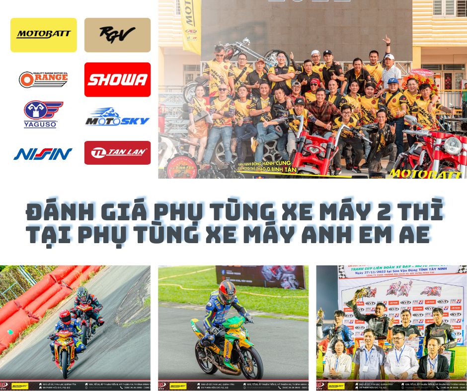 ĐÁNH GIÁ PHỤ TÙNG XE MÁY 2 THÌ TẠI PHỤ TÙNG XE MÁY ANH EM AE 