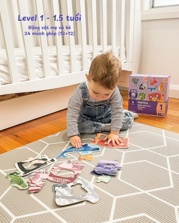 Bộ đồ chơi xếp hình 7 cấp độ - Cấp độ 1: Thế giới động vật