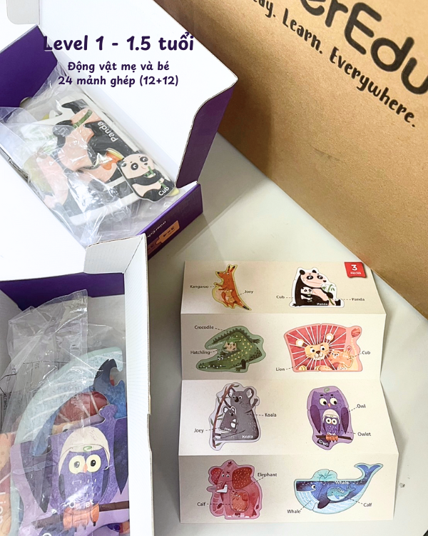 Bộ đồ chơi xếp hình 7 cấp độ mierEdu