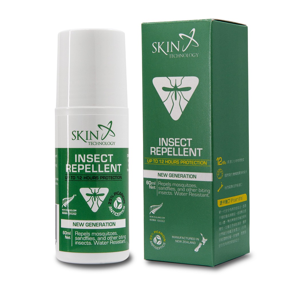 [Không hộp] Chai lăn chống muỗi và côn trùng từ New Zealand 25% Picaridin 60ml | Skin Technology