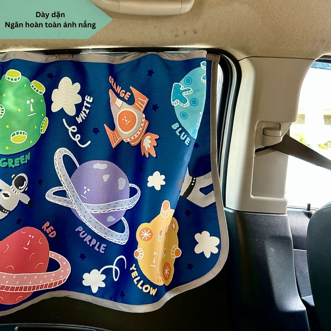 Tấm che nắng xe hơi, ngăn tia UV / tản nhiệt - Hệ mặt trời ngộ nghĩnh