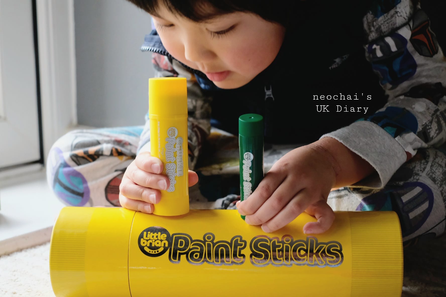 Bút sáp màu an toàn, dễ tẩy Little Brian - 12 màu size cực to (Chunkie Size)