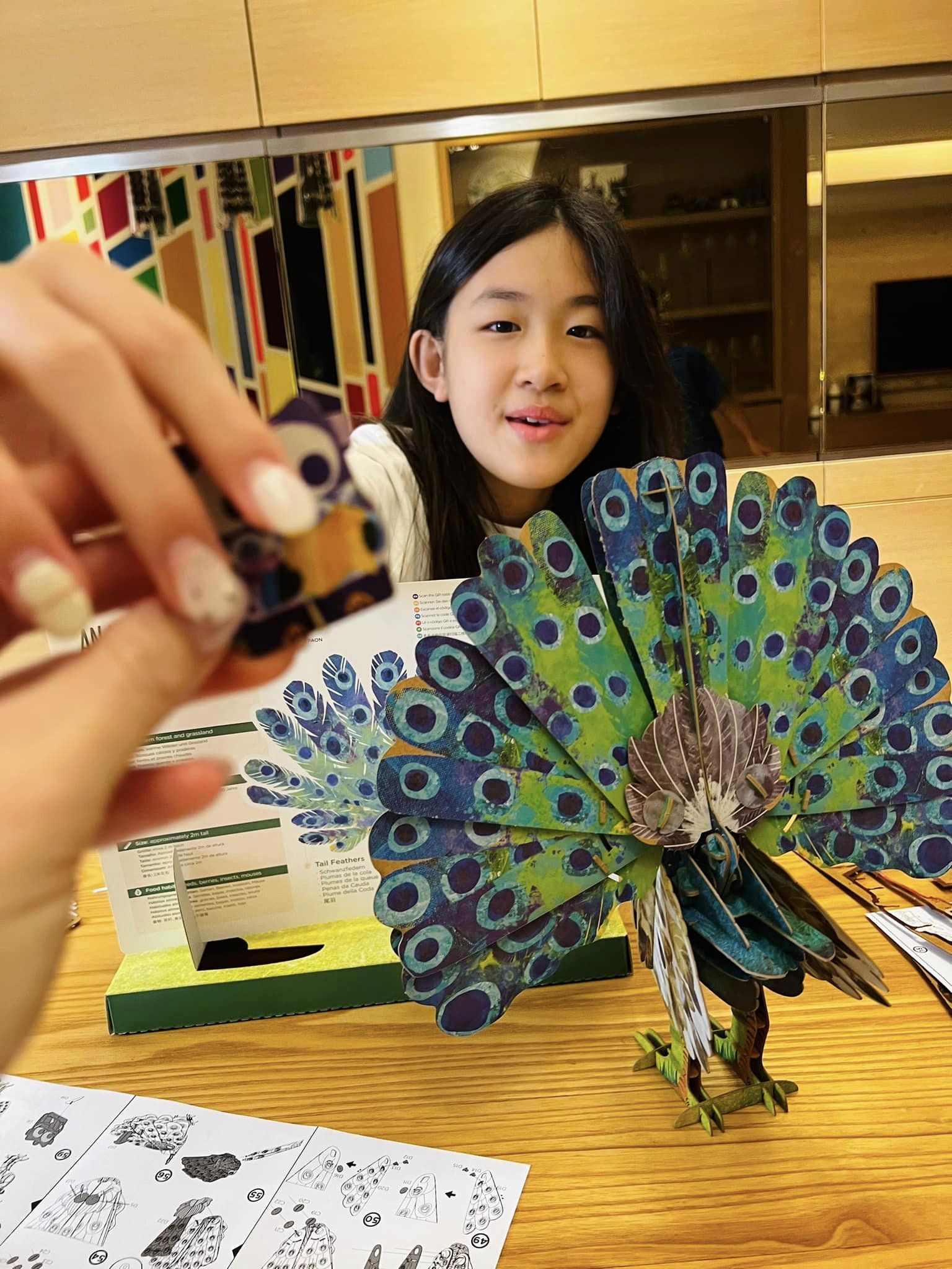 Bộ xếp mô hình 3D cử động được_Chim công