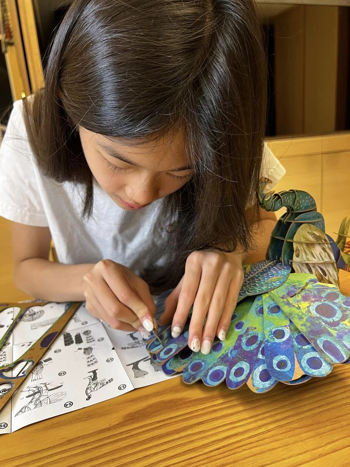 Bộ xếp mô hình 3D cử động được_Chim công