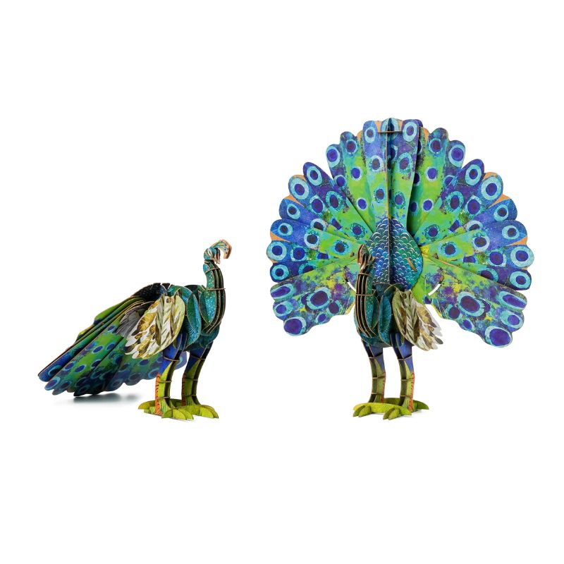 Bộ xếp mô hình 3D cử động được_Chim công