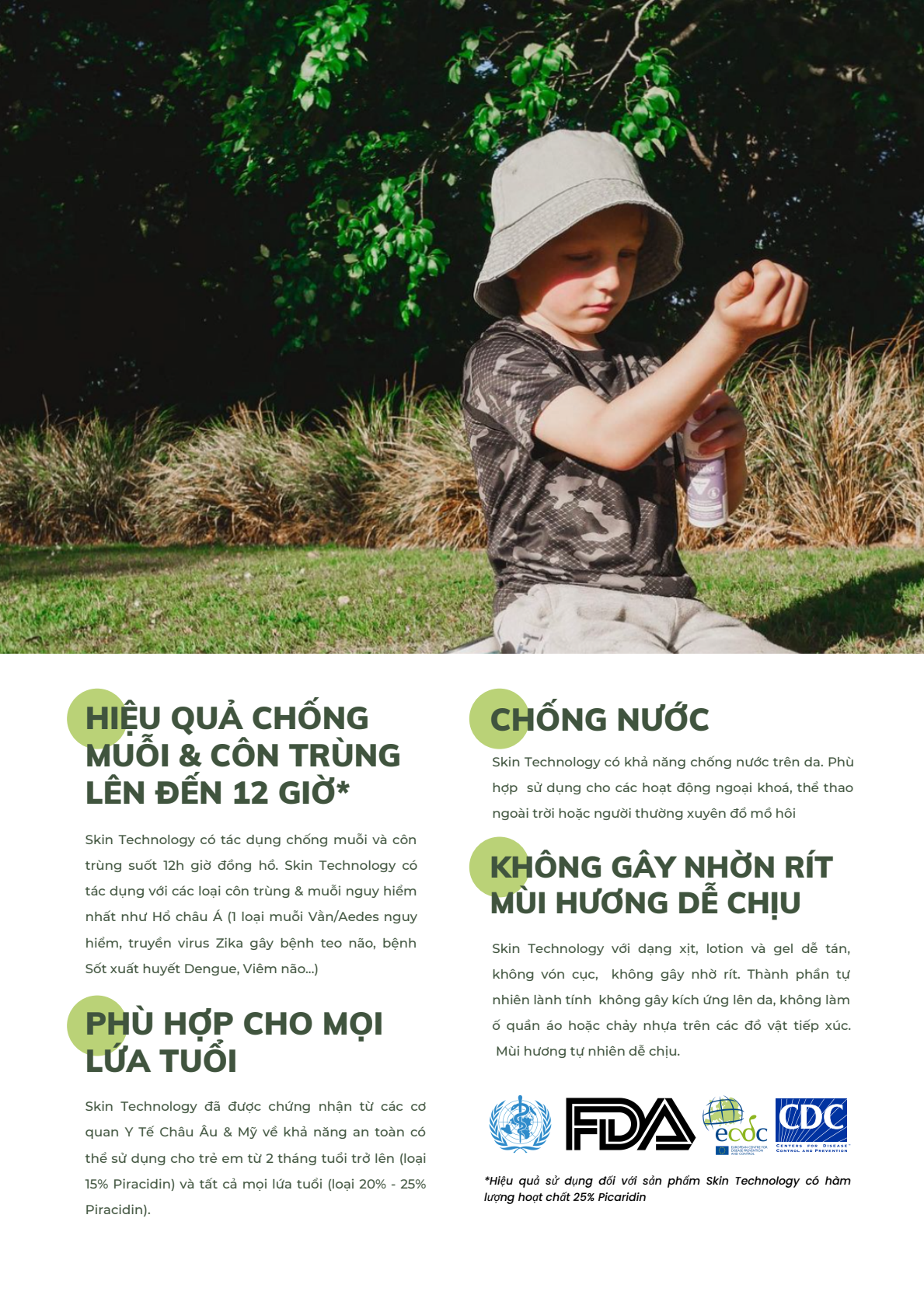 [Không hộp] Chai lăn chống muỗi và côn trùng từ New Zealand 25% Picaridin 60ml | Skin Technology