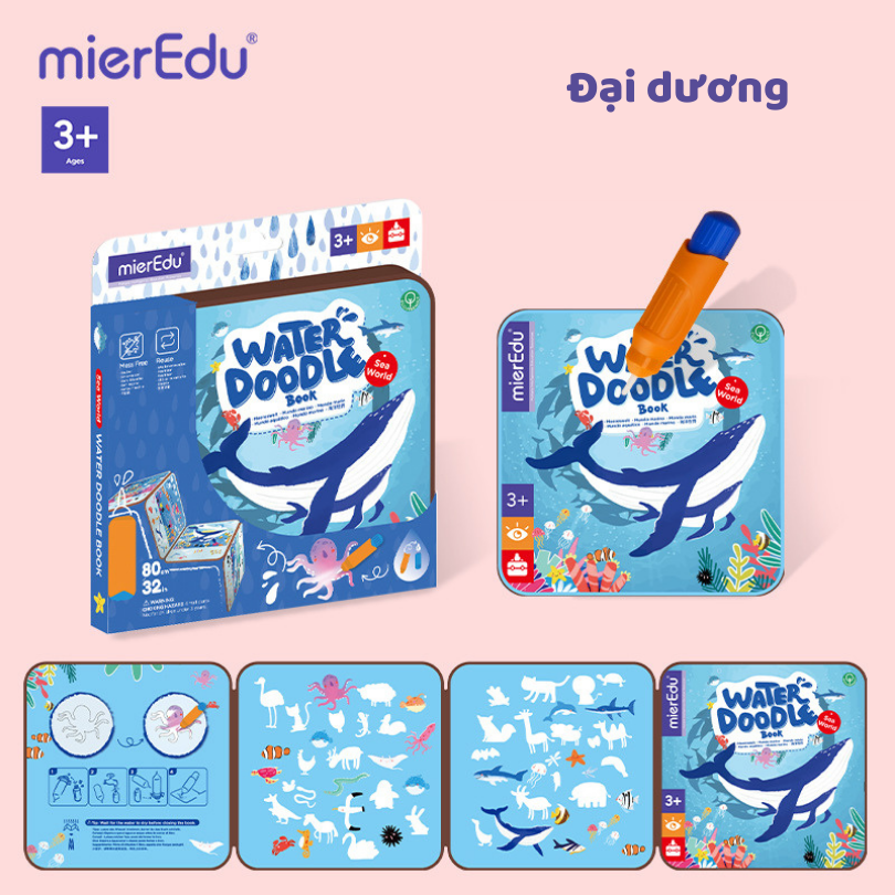 Sách tô màu nước ma thuật _ Thám hiểm đại dương (chính hãng Úc)