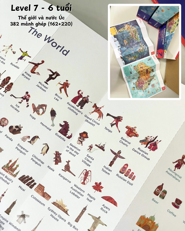 Bộ đồ chơi xếp hình 7 cấp độ - Cấp độ 7: Khám phá Thế giới