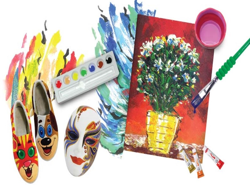 Màu vẽ acrylic - 12 tuýp màu Faber-Castell