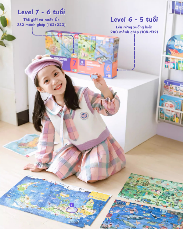 Bộ đồ chơi xếp hình 7 cấp độ - Cấp độ 6: Thiên nhiên ký thú