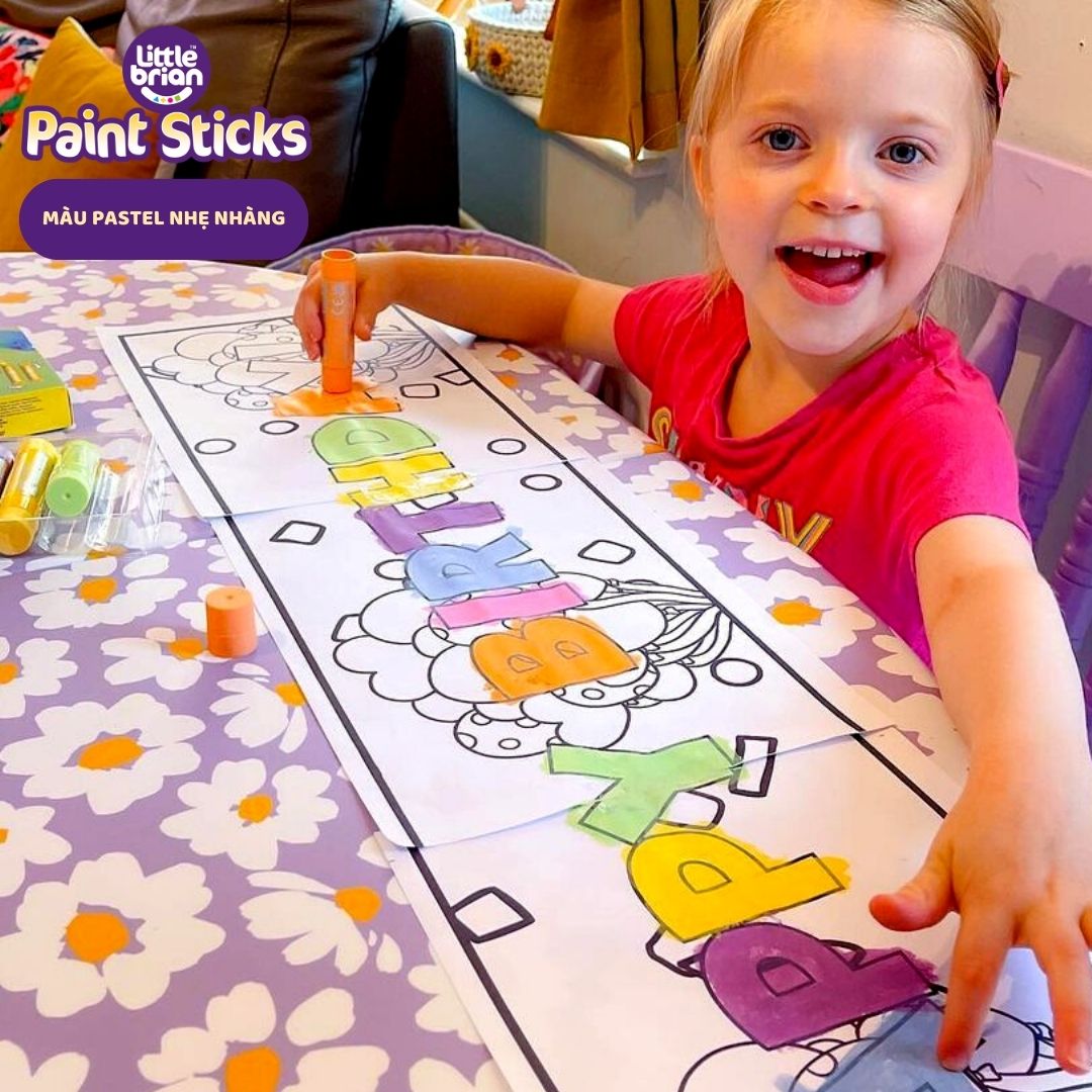 Bút sáp màu an toàn, dễ tẩy Little Brian - 12 màu Chunkie Big size