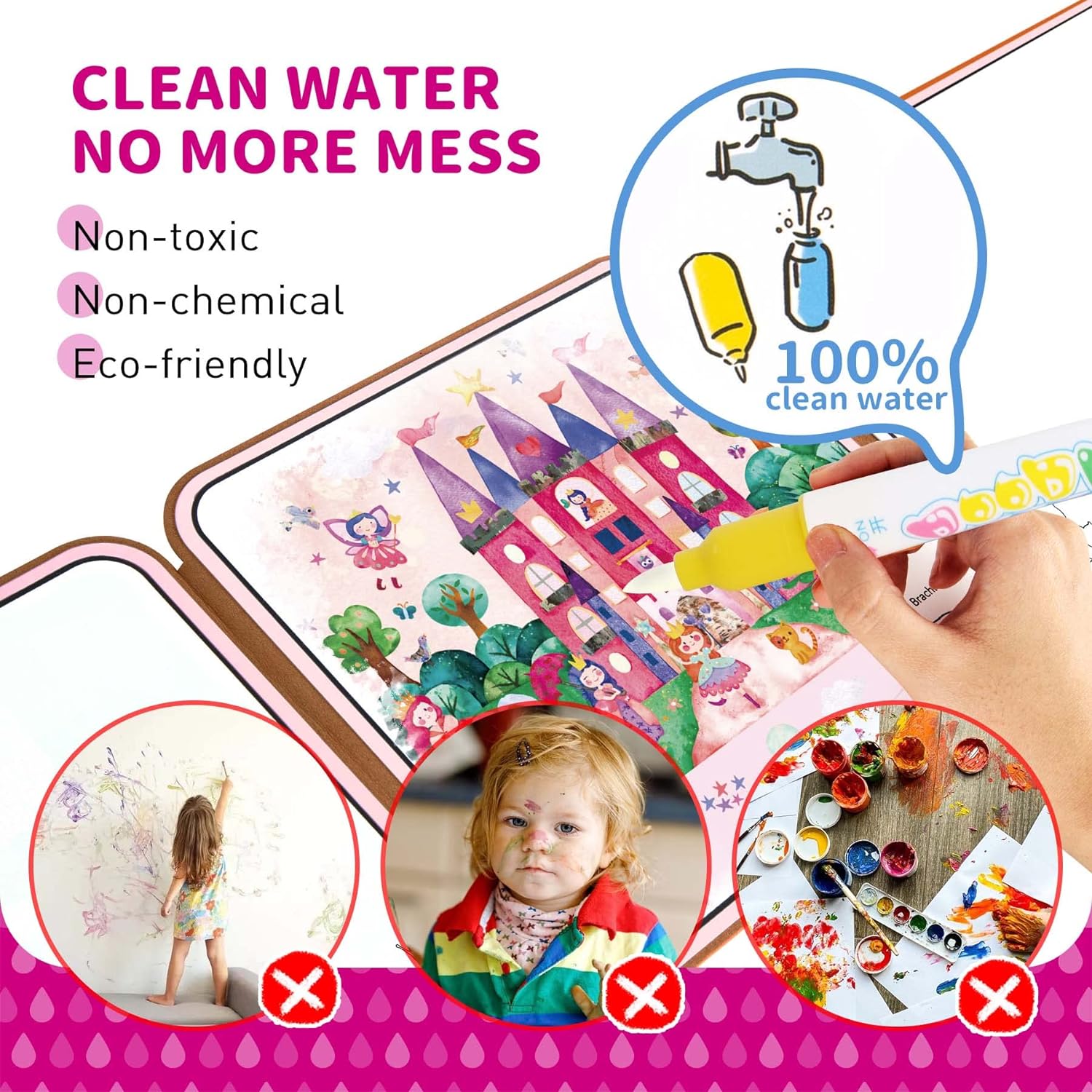 Sách tô màu nước ma thuật _ Thám hiểm đại dương (chính hãng Úc)