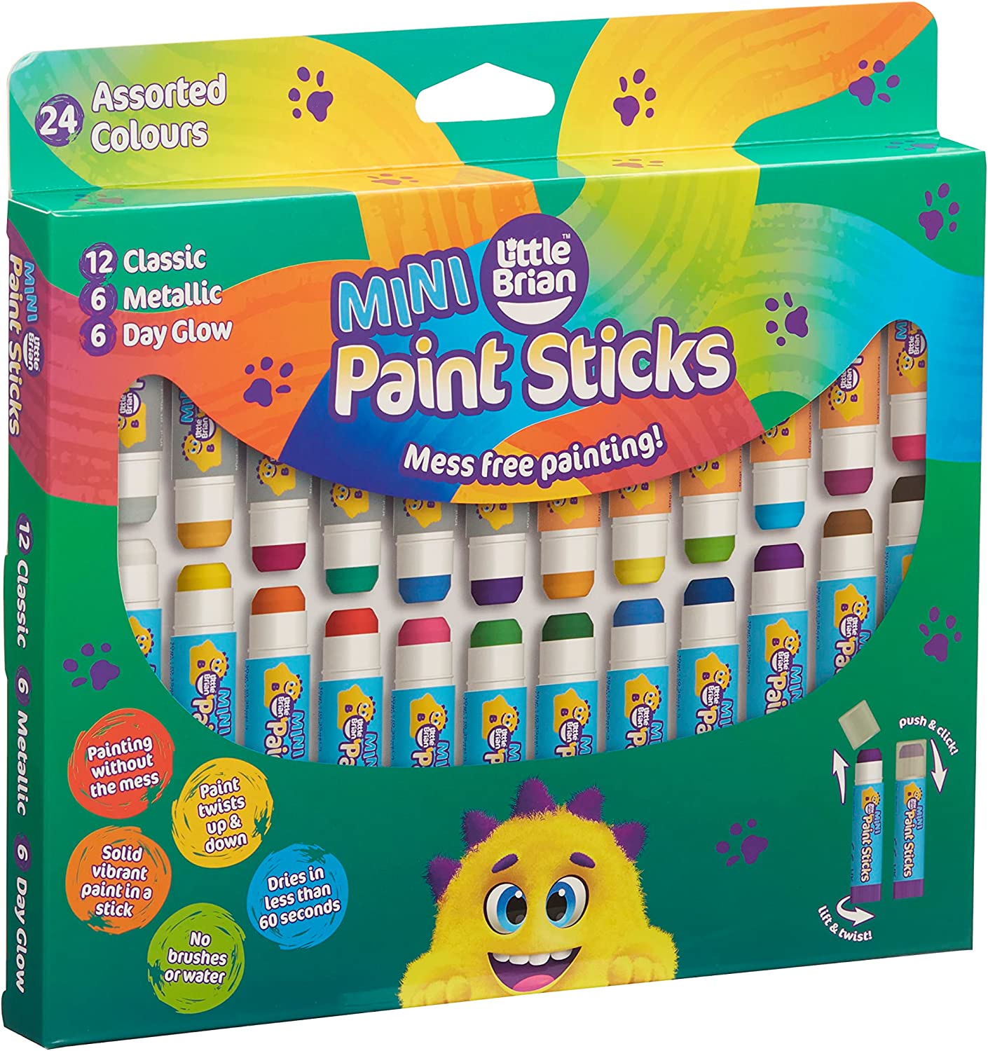 Bút sáp màu an toàn, tẩy được Little Brian - Kích thước nhỏ (Nhập khẩu UK)