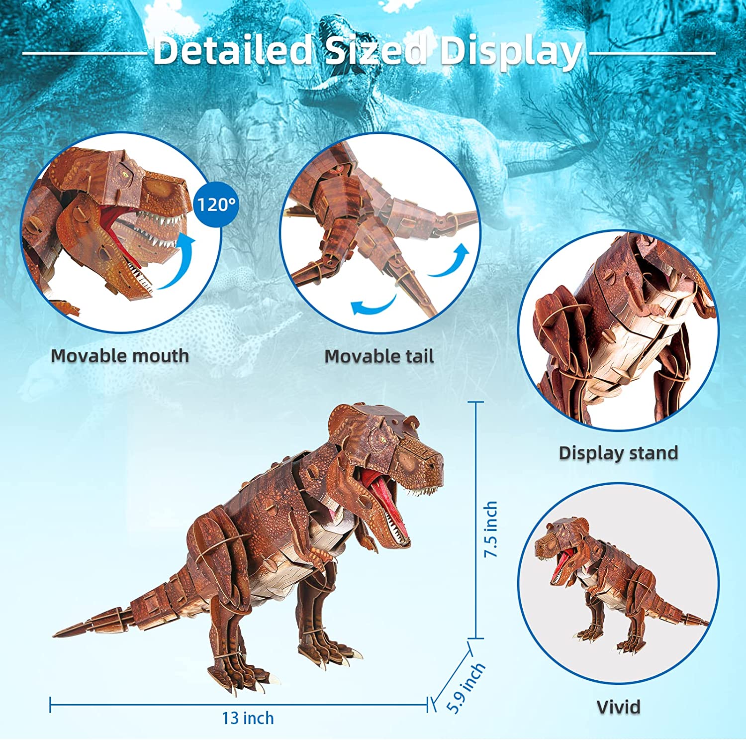 Bộ xếp mô hình 3D_ Khủng Long T-REX