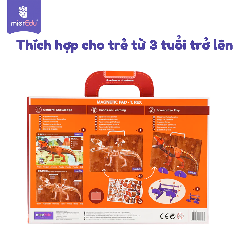 Bảng xếp hình nam châm _ Khủng long bạo chúa Trex
