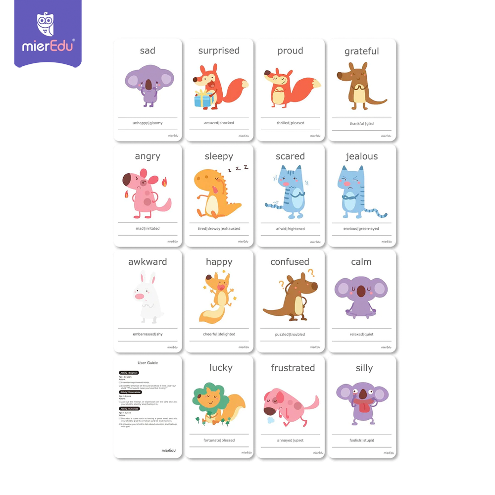 Bộ thẻ học cảm xúc, EQ cho bé Flashcard _ Từ vựng cảm xúc tiếng Anh