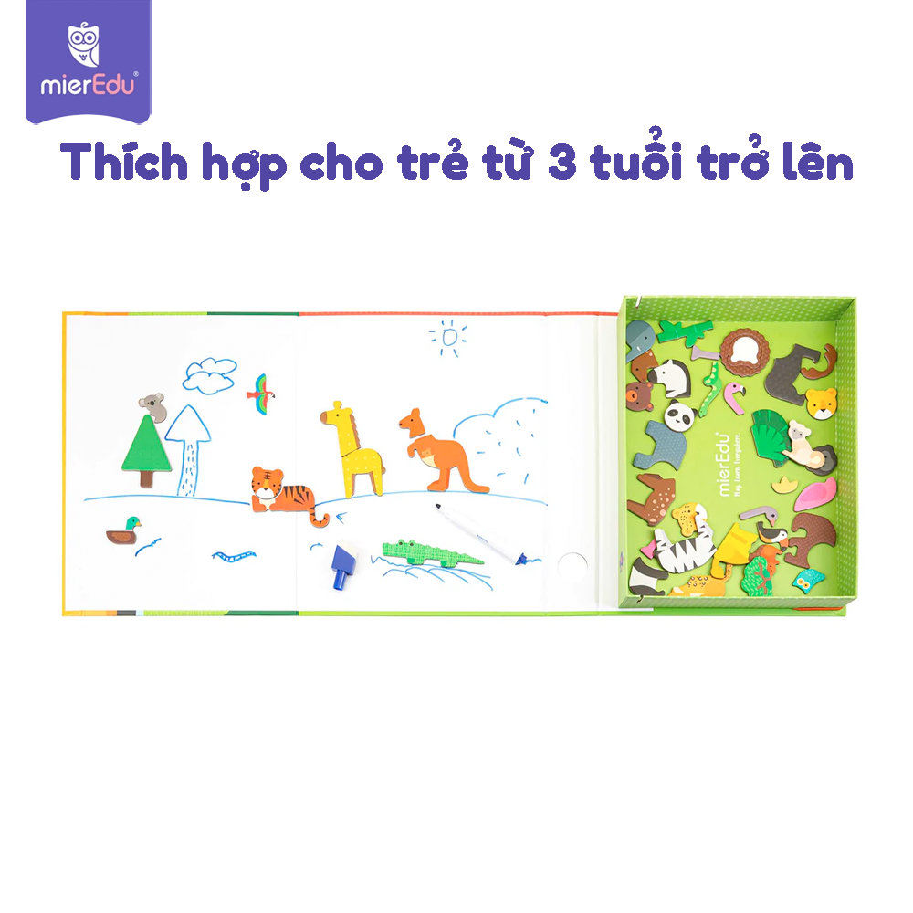Hộp trò chơi lắp ghép nam châm sáng tạo mierEdu [Magnetic Art Case]