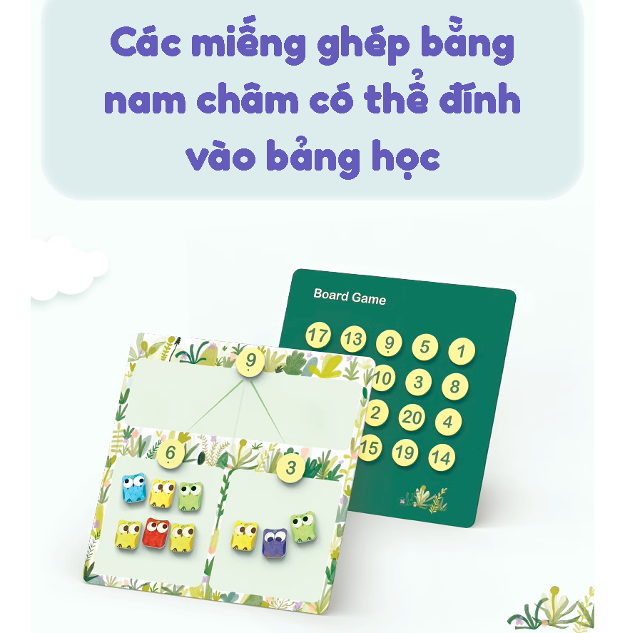 Bộ đồ chơi nam châm toán học tương tác _ Chủ đề khu vườn