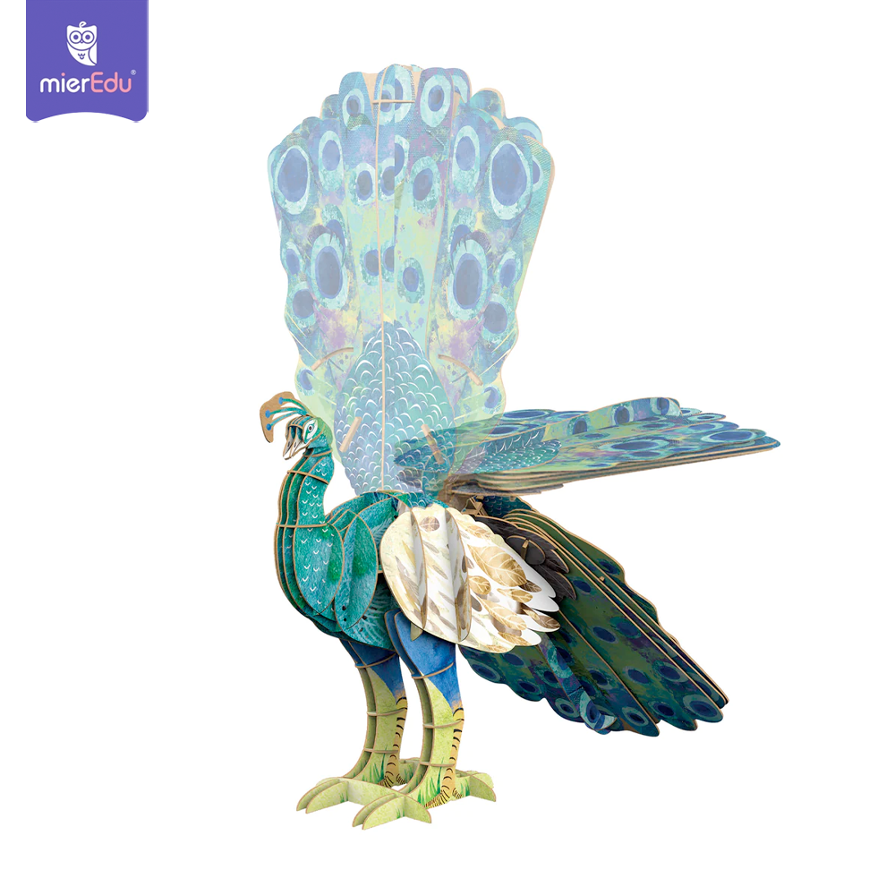 Bộ xếp mô hình 3D cử động được_Chim công