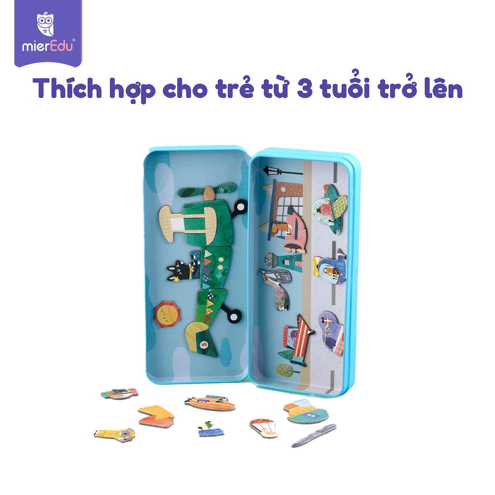 Hộp bút kèm mảnh ghép nam châm _ Máy bay