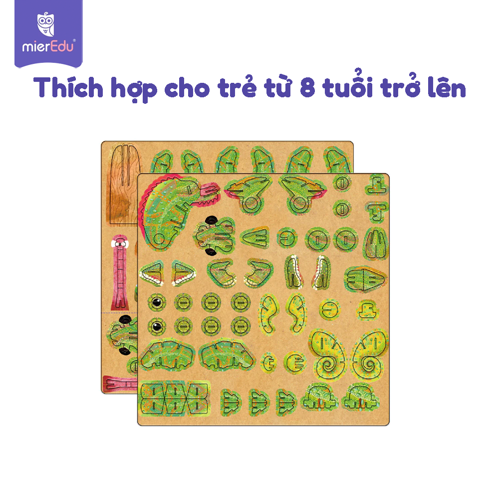 Bộ Xếp Hình 3D Mini – Tắc kè hoa