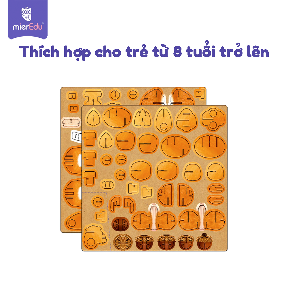 Bộ lắp ghép 3D chi tiết mierEdu - Động vật dễ thương (mini)
