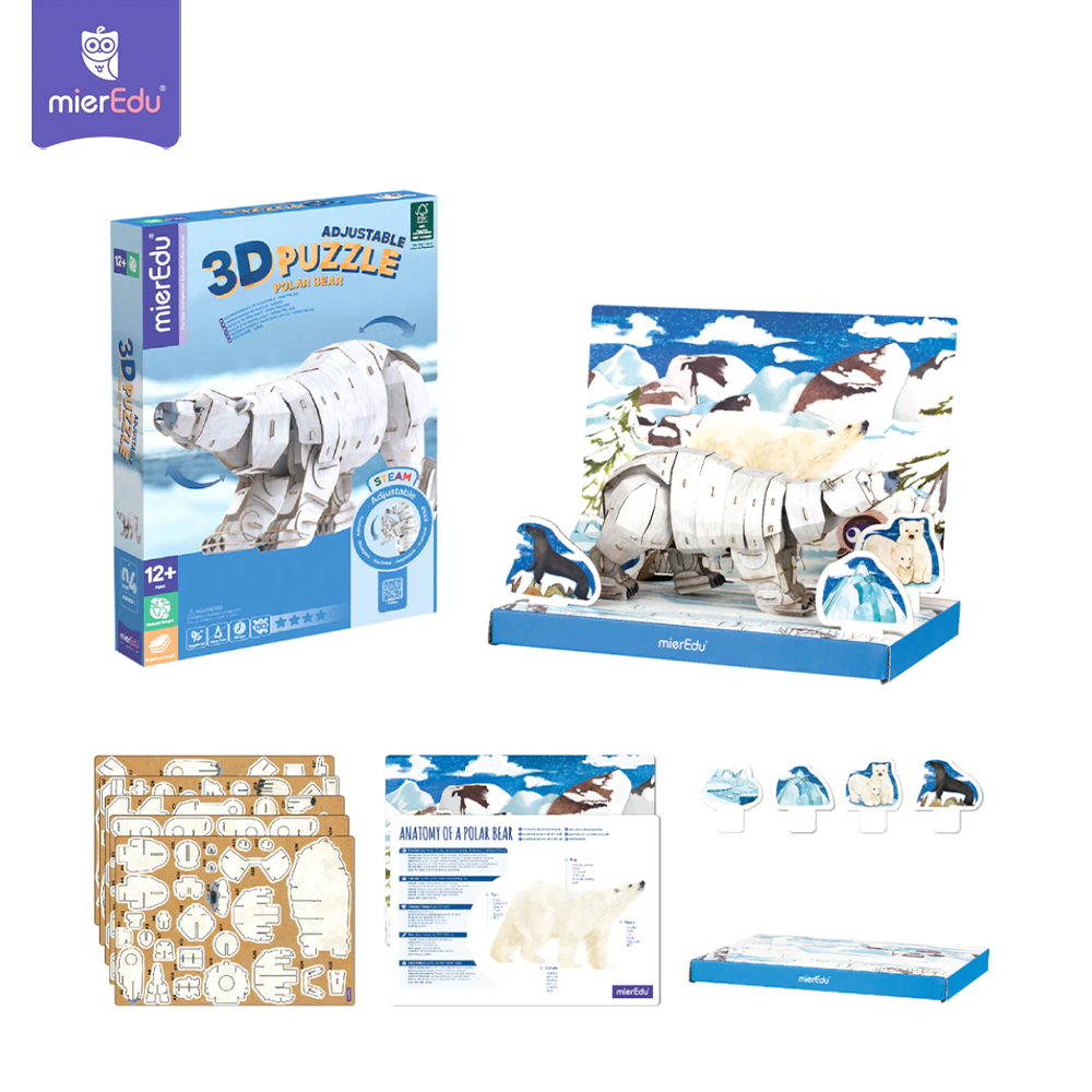 Hộp Xếp Mô Hình 3D_Gấu Bắc cực