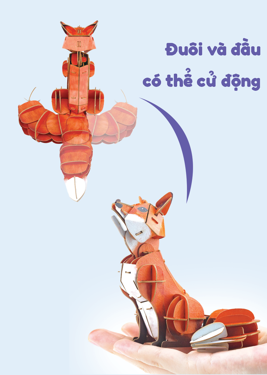 Bộ Xếp Hình 3D Mini – Cáo Đuôi Đỏ