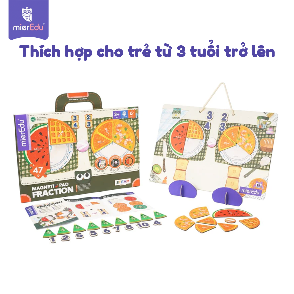 Bảng xếp hình nam châm toán học _ Phân số