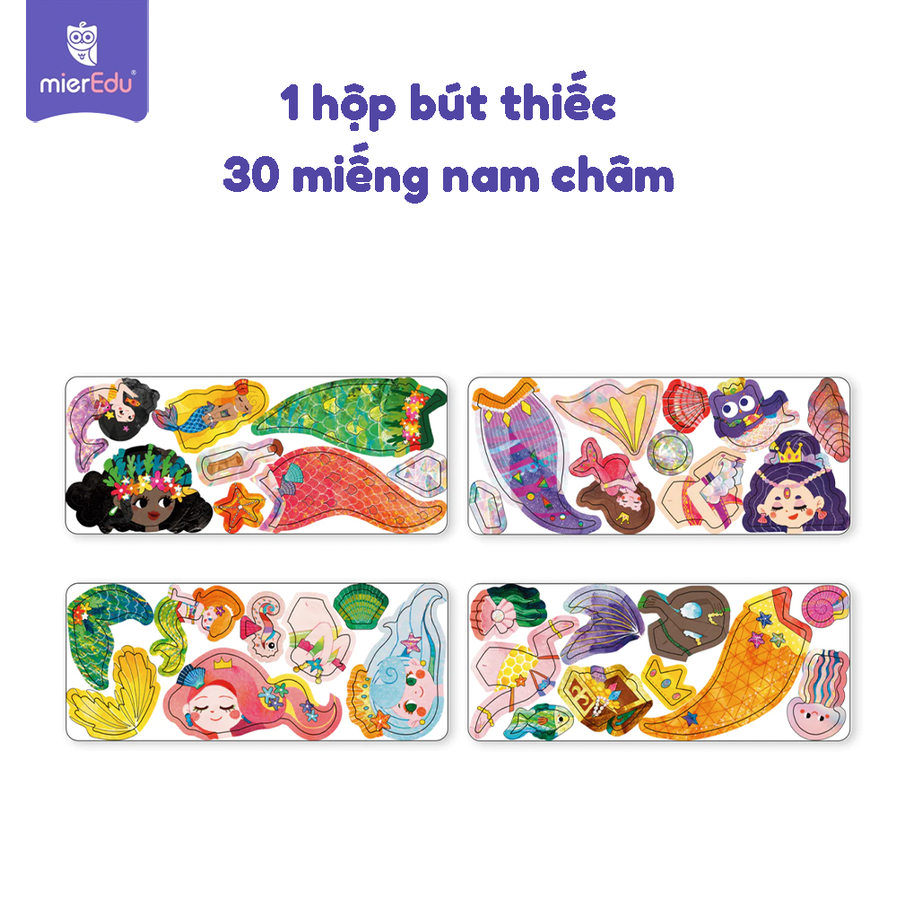 Hộp bút kèm mảnh ghép nam châm _ Nàng tiên cá