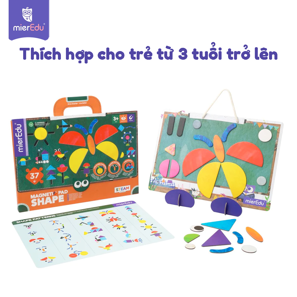 Bảng xếp hình nam châm toán học/ Khủng long/ Hệ mặt trời [mierEdu Magnetic Pad]