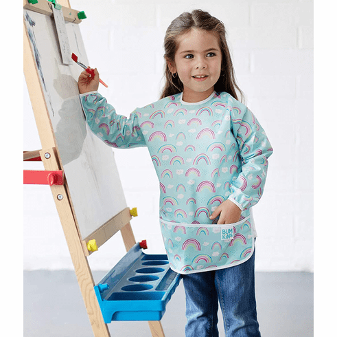 Áo yếm ăn dặm tay dài chống nước Bumkins