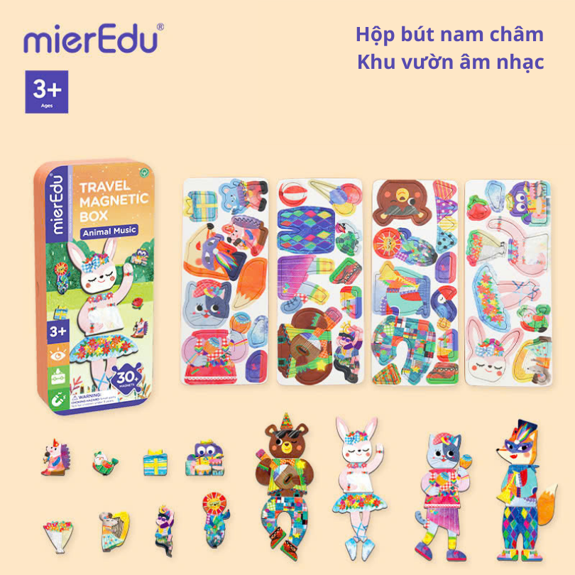 Hộp bút kèm mảnh ghép nam châm _ Khu vường âm nhạc