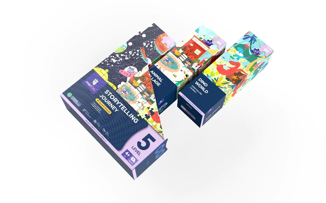 Bộ đồ chơi xếp hình 7 cấp độ mierEdu