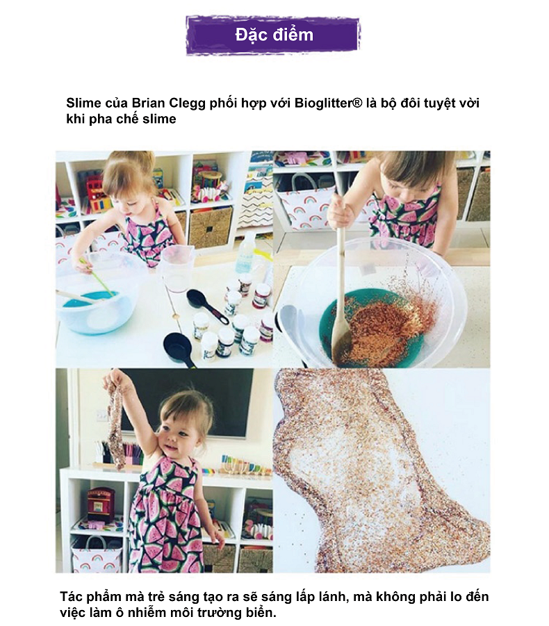 Kim tuyến thân thiện với môi trường Bio - Biodegradable Glitter (Brian Clegg -Anh quốc)