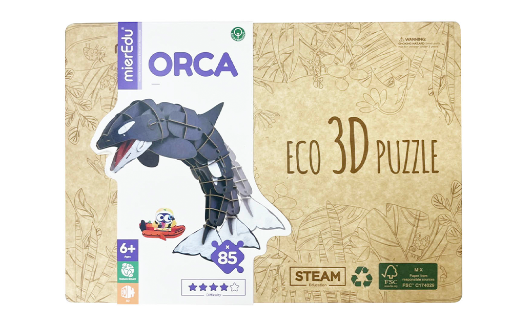 Bộ xếp mô hình 3D cử động được_Cá voi sát thủ