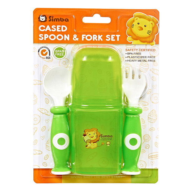 Bộ muỗng, nĩa vệ sinh bảo vệ môi trường - màu xanh lá